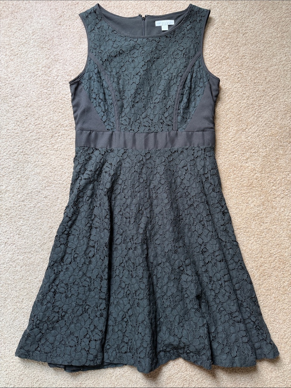New York & Company Black Lace Fit & Flare Dress
